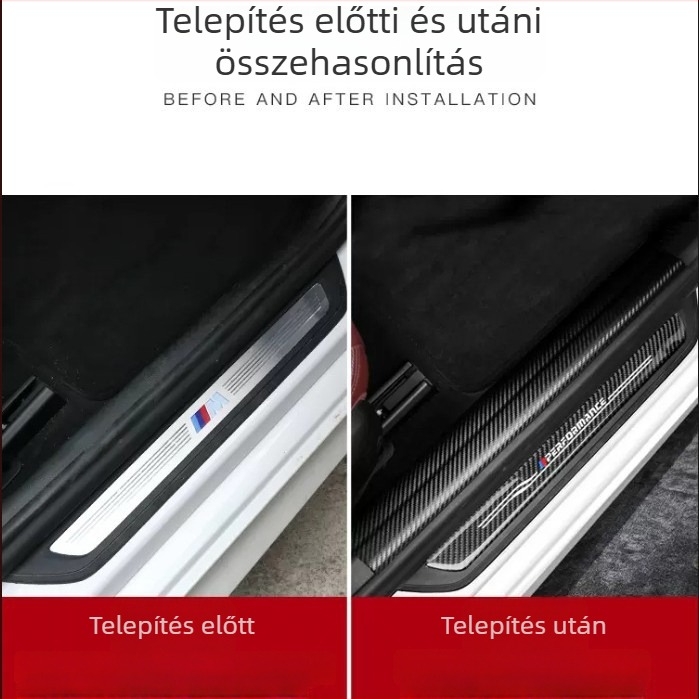 BMW ajtó küszöbvédő – valódi szénszálas megjelenés, karcolás- és kopásálló