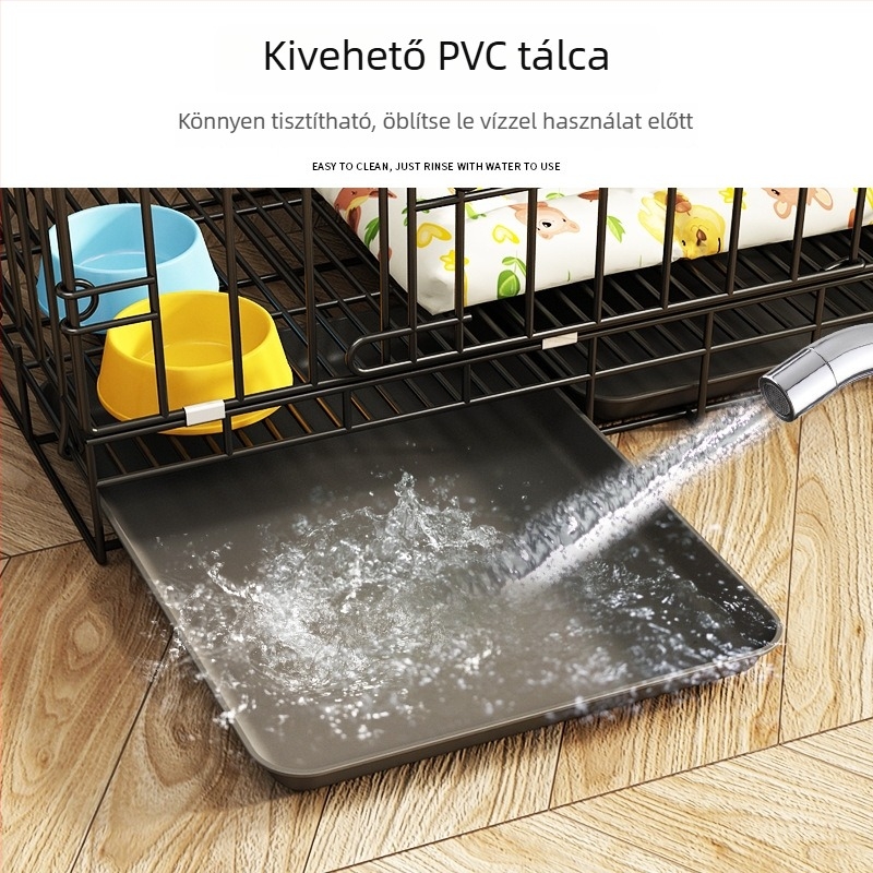 Kutyaketrec – drótos ketrec kutyáknak – beltéri és kültéri használatra (Anyag: drót; Kategória: ketrec; Célzott tárgy: kutya; Import: Nincs; IP engedély: Nincs)