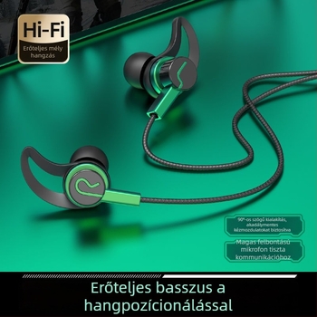 Vezetékes Type-C fejhallgató íves csatlakozóval, fülben illeszkedő, kompatibilis Oppo/Huawei