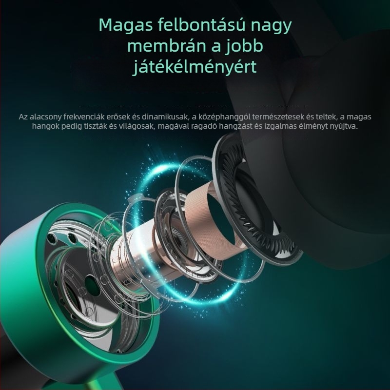 Vezetékes Type-C fejhallgató íves csatlakozóval, fülben illeszkedő, kompatibilis Oppo/Huawei