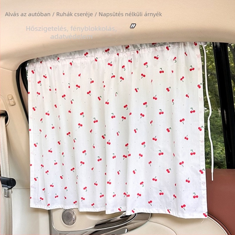 Autó belső árnyékoló függöny pamutból, áttetsző, függő, univerzális illeszkedés, Blue Rain