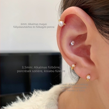 Fülbevaló – geometriai alakú réz dizájn, elektroplakálás, koreai stílus, friss és édes, 2025 tavaszi kiadás