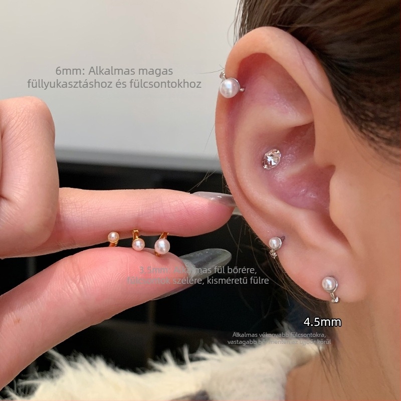 Fülbevaló – geometriai alakú réz dizájn, elektroplakálás, koreai stílus, friss és édes, 2025 tavaszi kiadás