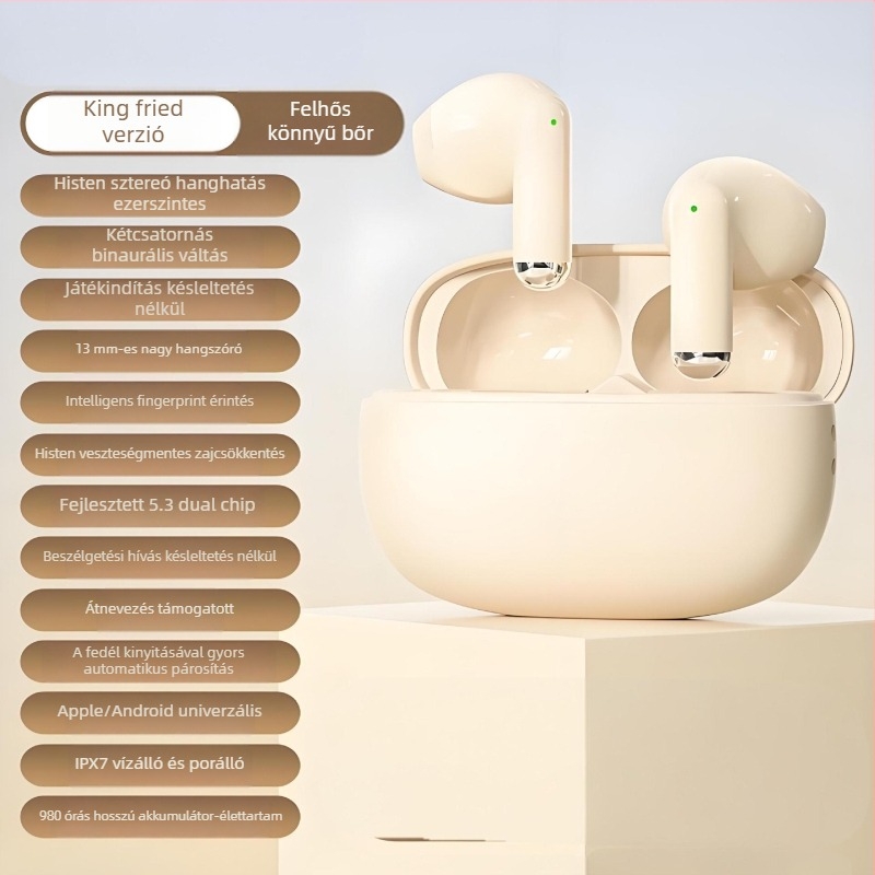 Vezeték nélküli in-ear fejhallgató digitális zajcsökkentéssel, Bluetooth 5.0, digitális kijelző, akár 4 óra üzemidő, 10 m hatótávolság