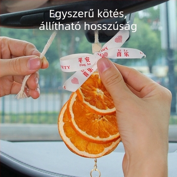 Autóba akasztós dekoráció – Yuchi, belső textil pamut és len anyagból, egyszerű stílus