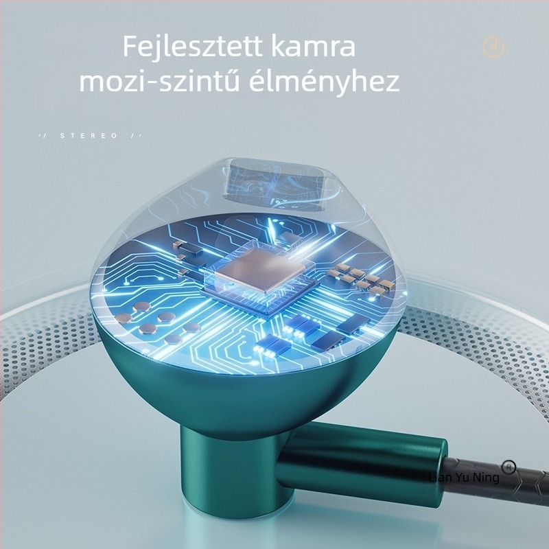 Vezetékes fülhallgató Huawei, Xiaomi és Android számára – fél-in-ear illesztés, L-alakú csatlakozó, játék fejhallgató