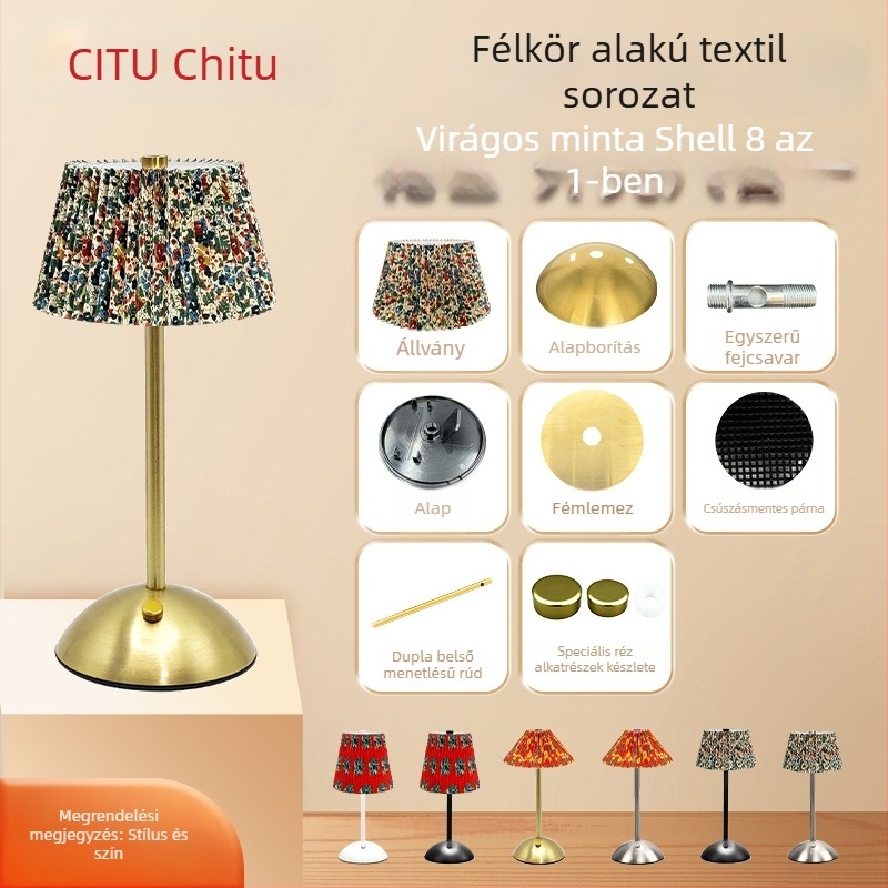 Íróasztali lámpa, félkör modell, vas művészeti kivitel, testreszabható, hálószobai éjjeli lámpa