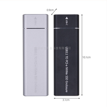 Nothing MCA3512 USB 3.1 Type-C M.2 NVMe/NGFF külső SSD tok Gen2, NVMe/AHCI kettős protokollal, akár 4 TB-ig, 10 Gbps
