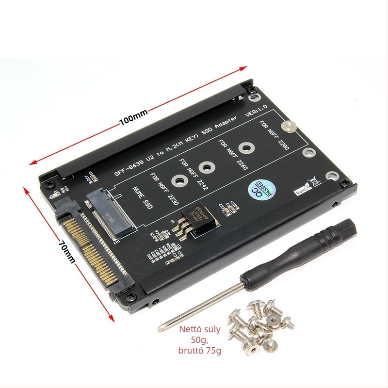 LCCT 23HD18-RTK MSATA NGFF to SATA3 külső SSD-ház, M.2 SATA protokoll adapter, anyag alumíniumötvözet + ABS, SATA 3.0 interfész, 6 Gbps