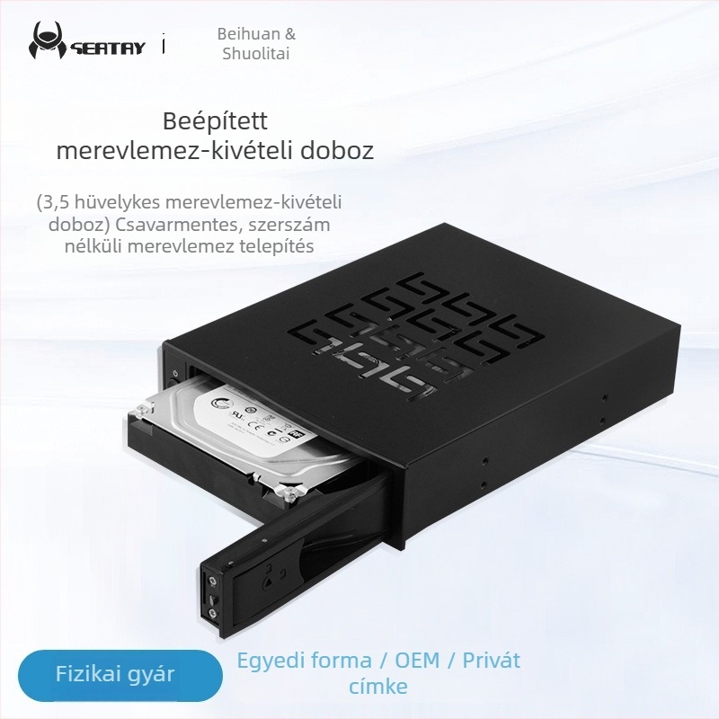Csavarmentes, eszközmentes telepítésű merevlemez-kinyitó állvány – fém váz, modell HDD314, Shuolitai SEATAY