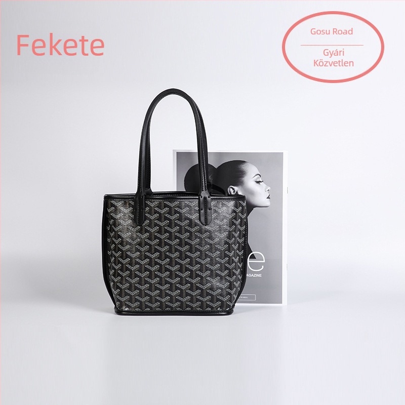Valódi bőr, mintázat houndstooth, kétoldalas mini válltáska, nyitott felsővel, nőknek