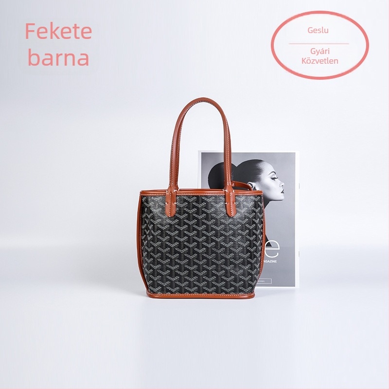 Valódi bőr, mintázat houndstooth, kétoldalas mini válltáska, nyitott felsővel, nőknek