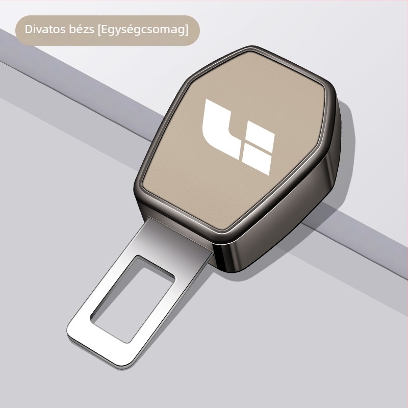 Biztonsági öv csat hosszabbító, villás fej, fém, autó belső dekoráció, modell L7L8L9L6