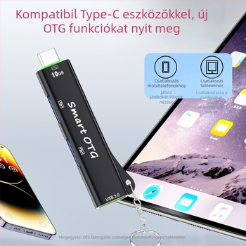 Jaya 319 USB-C hub 1 bemenet, 3 kimenet, 10Gbps, tápellátás nélkül