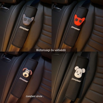 Autó biztonsági öv vállpárnája – díszítő Ice Silk anyagból, logóval testre szabható