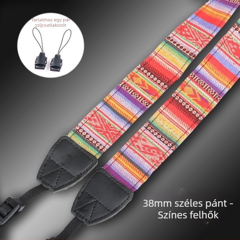 DSLR fényképezőgép vállpánt gyorskioldóval – retro nyakpánt stílus