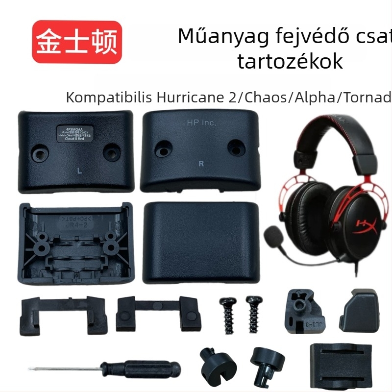 Fejtámasz csat tartozékok Kingston HyperX Hurricane 2 Tomahawk Alpha Stormhoz — kompatibilis a Hurricane 2 Tomahawk Alpha Stormdal; egyszerű telepítés; mintadarab alapján testreszabható