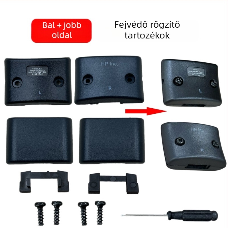 Fejtámasz csat tartozékok Kingston HyperX Hurricane 2 Tomahawk Alpha Stormhoz — kompatibilis a Hurricane 2 Tomahawk Alpha Stormdal; egyszerű telepítés; mintadarab alapján testreszabható