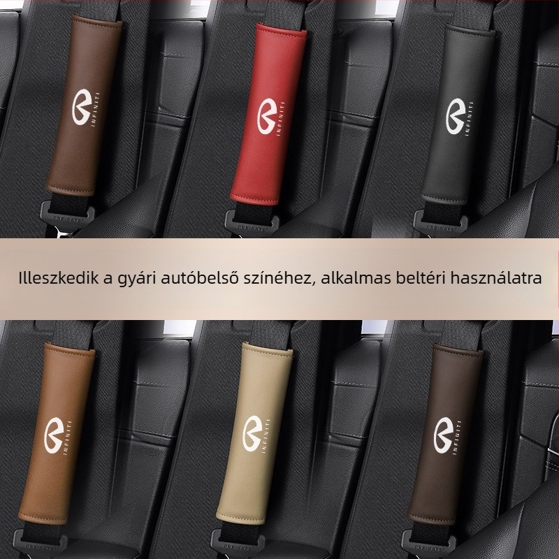 Autó biztonságiöv vállvédő Napa bőr velúrból – belső dekoráció, Márka Recording