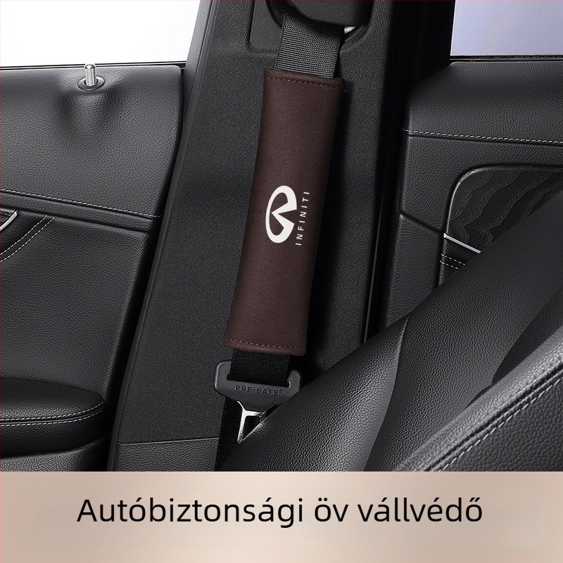 Autó biztonságiöv vállvédő Napa bőr velúrból – belső dekoráció, Márka Recording