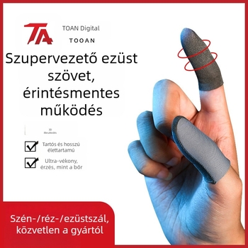 Érintőképernyős játékujjvédő – szénszálas, réz- és fémes rostok, ultra vékony, 10 g, logó nyomtatás, testreszabható