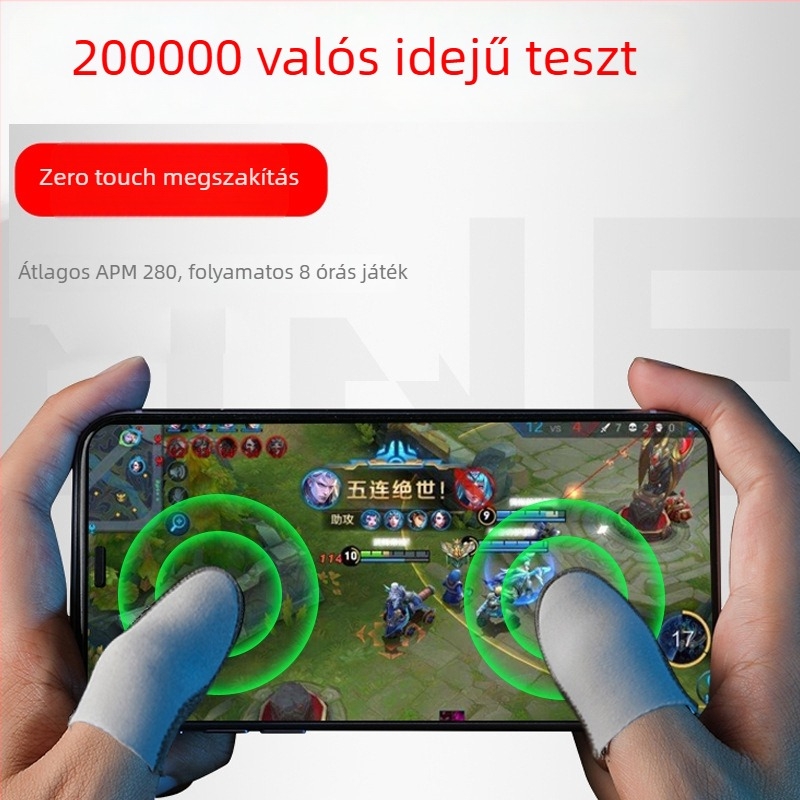 Érintőképernyős játékujjvédő – szénszálas, réz- és fémes rostok, ultra vékony, 10 g, logó nyomtatás, testreszabható