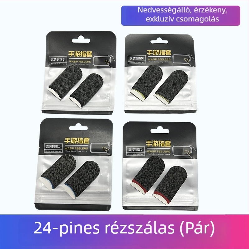Érintőképernyős játékujjvédő – szénszálas, réz- és fémes rostok, ultra vékony, 10 g, logó nyomtatás, testreszabható