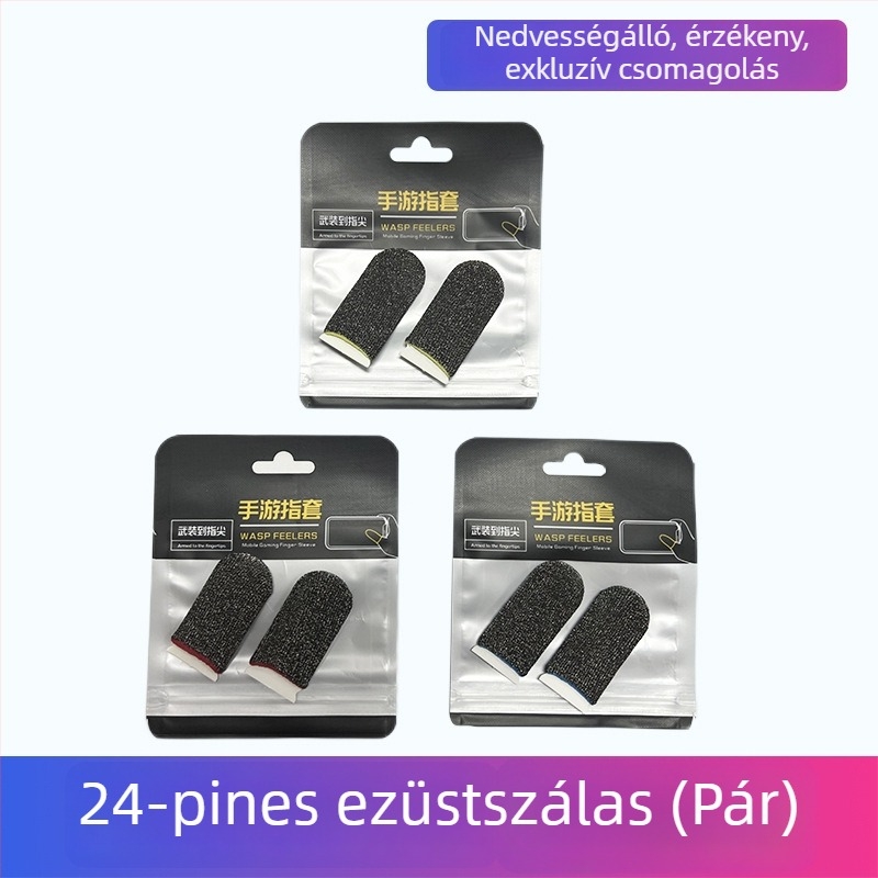 Érintőképernyős játékujjvédő – szénszálas, réz- és fémes rostok, ultra vékony, 10 g, logó nyomtatás, testreszabható
