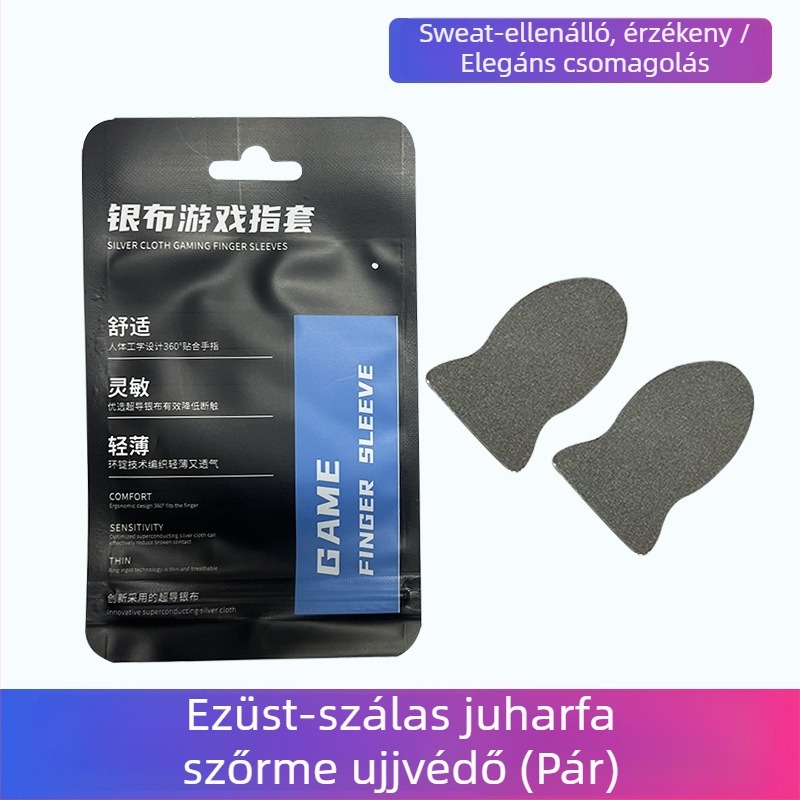 Érintőképernyős játékujjvédő – szénszálas, réz- és fémes rostok, ultra vékony, 10 g, logó nyomtatás, testreszabható