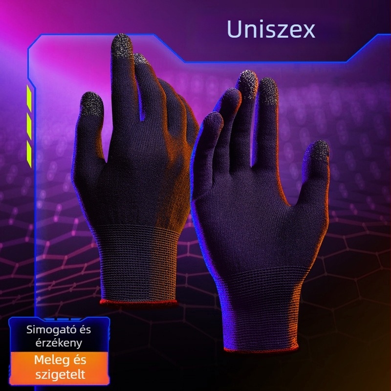 Érintőképernyős játékujjvédő – szénszálas, réz- és fémes rostok, ultra vékony, 10 g, logó nyomtatás, testreszabható