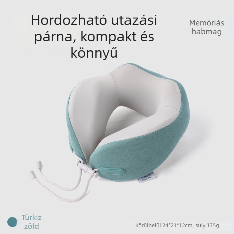 TOPENTAR Memóriahabos U-alakú utazópárna poliészter-pamut huzattal, modern egyszerű stílus