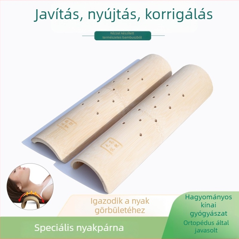 Bambusz U-alakú nyaki párna bambusz szénszálas töltettel, 1-2 kg, modern minimalista stílus.