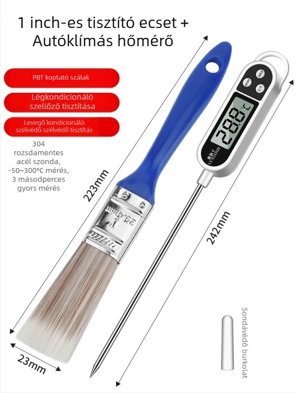 Autóklíma-termosztály detektor - digitális hőmérséklet-tesztelő szenzoros mérő a levegő kimenetére