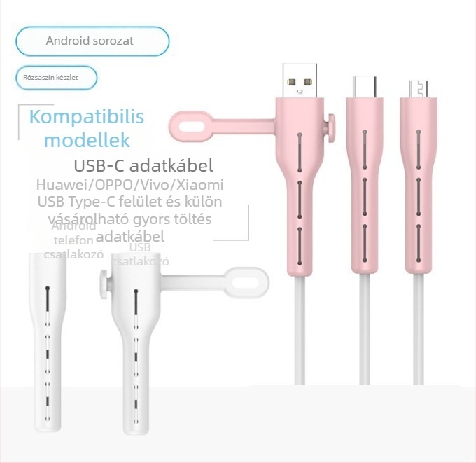 CP0789 Adatkábelt védő burkolat – Szilikon, Kábelhurok mobiltelefonhoz