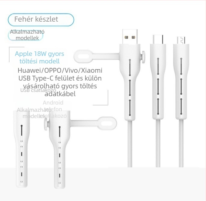 CP0789 Adatkábelt védő burkolat – Szilikon, Kábelhurok mobiltelefonhoz