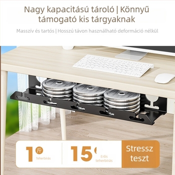 Asztal alatti kábelrendező – Shell Stone, hidegen hengerelt acél, egyszerű tekerőmechanizmus, alkalmas aljzatokhoz és töltőkábelekhez