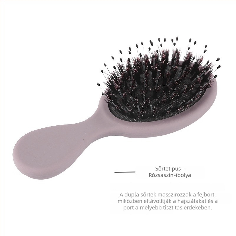 ABS műanyag kisállat fésű sertésszőrrel, anti-statikus, masszázs funkcióval