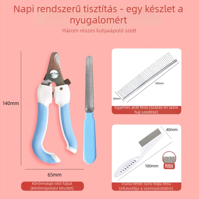 Állat alakú rozsdamentes acél fésű hosszú szőrű macskáknak – Shepherd Spirit