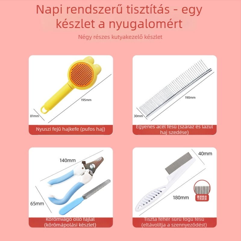 Állat alakú rozsdamentes acél fésű hosszú szőrű macskáknak – Shepherd Spirit