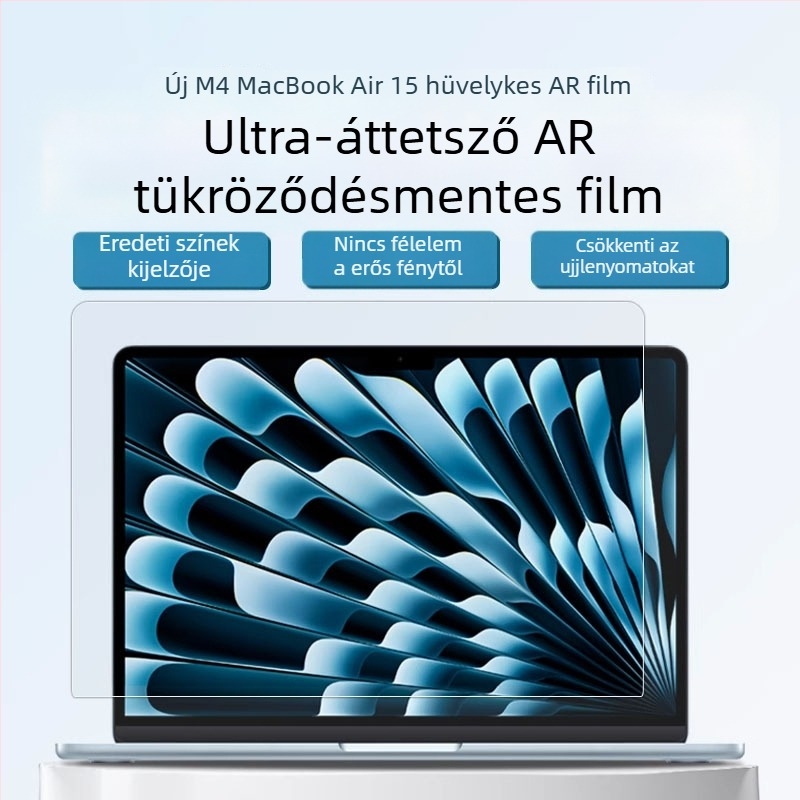 MacBook képernyővédő fólia AR bevonattal, HD felbontású, elektroplating bevonat, kompatibilis MacBook Air és Pro