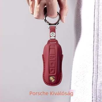 Porsche kulcstartó tok — marhabőr, C.bliss, testreszabható