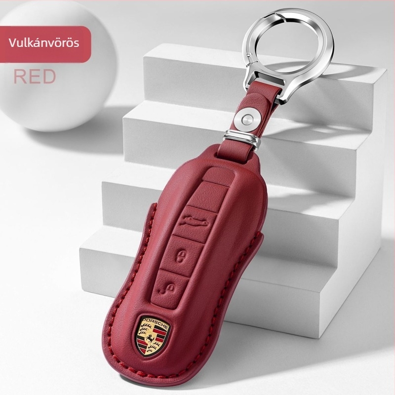 Porsche kulcstartó tok — marhabőr, C.bliss, testreszabható