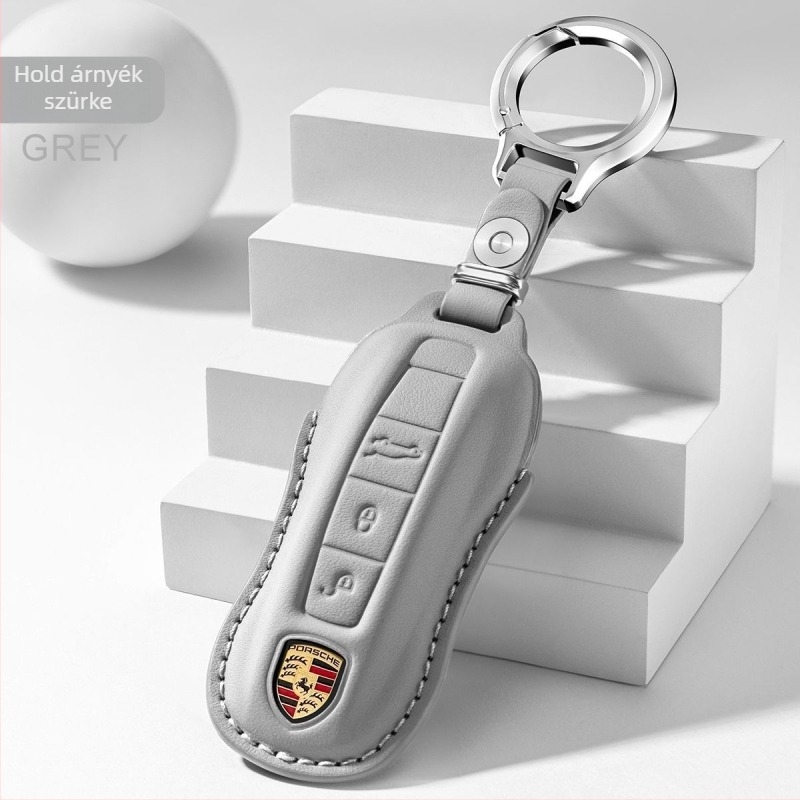 Porsche kulcstartó tok — marhabőr, C.bliss, testreszabható