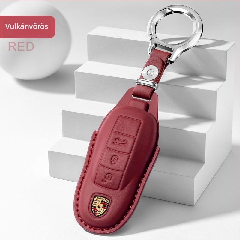 Porsche kulcstartó tok — marhabőr, C.bliss, testreszabható