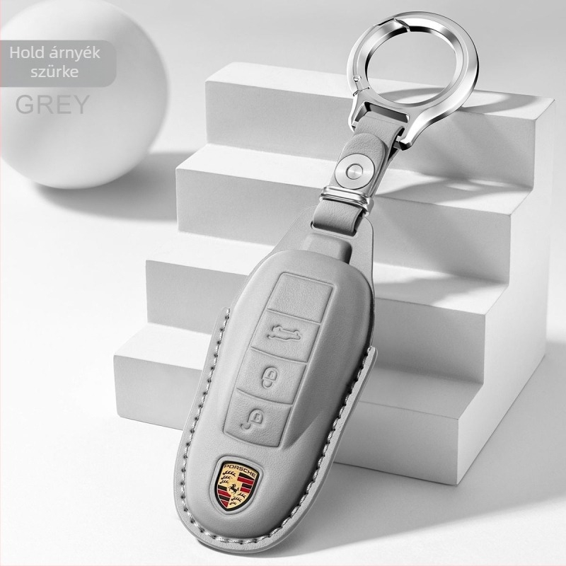 Porsche kulcstartó tok — marhabőr, C.bliss, testreszabható