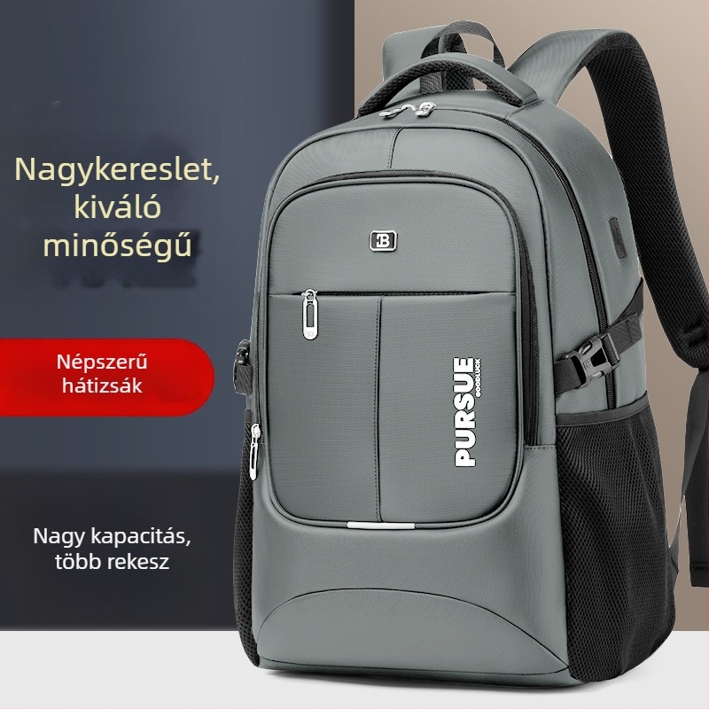 Unisex Oxford hátizsák, 20–35L, 15 hüvelykes laptophoz, vízálló, szabadidős utazáshoz