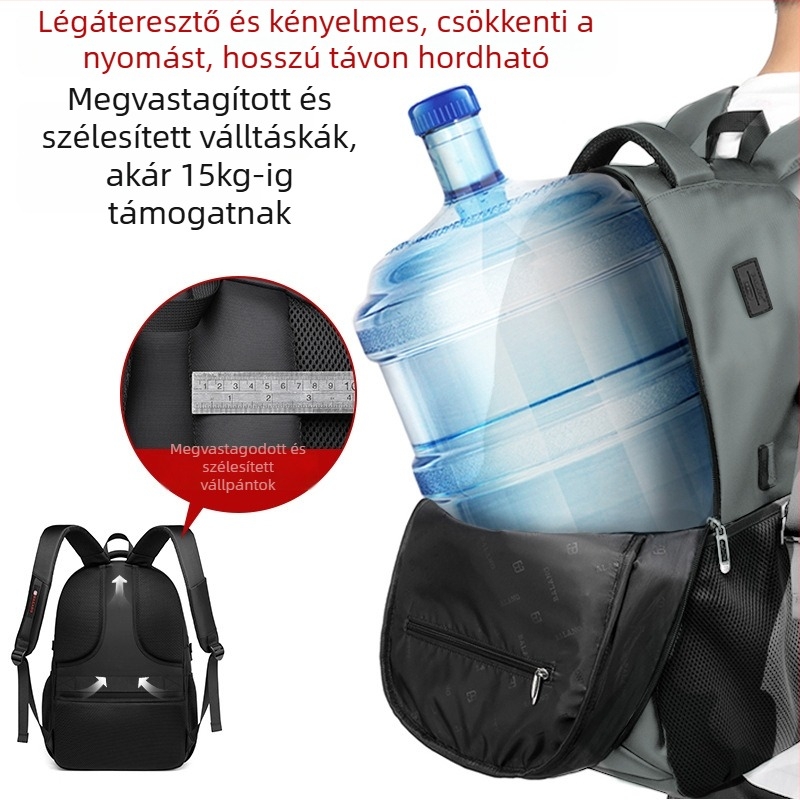 Unisex Oxford hátizsák, 20–35L, 15 hüvelykes laptophoz, vízálló, szabadidős utazáshoz