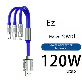 120W gyors töltésű Power Bank adatkábel Apple, Huawei, Oppo, Xiaomi, Vivo számára