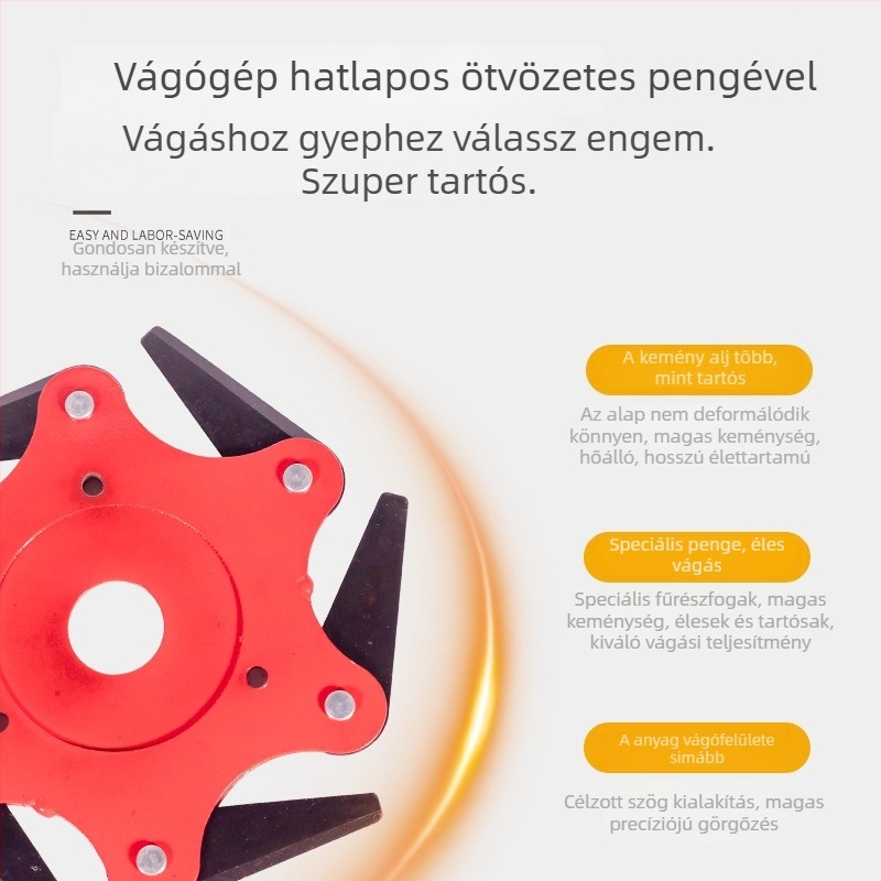 Zai Laugh hatszpengés vágófej gyomirtáshoz, fűkasza fej, univerzális kerti kiegészítő
