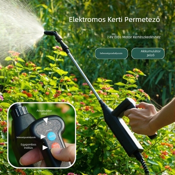 7,4V magas teljesítményű hordozható újratölthető permetező, dezinfekcióhoz és öntözéshez